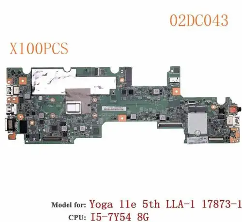 Lenovo Thinkpad Yoga 11E 5Th Gen Lla-1 17873-1 Motherboard I5-7Y54 8G 02Dc043