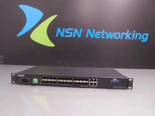 Black Lgb5124A-R2 24-Port Gigabit Managed Ethernet Sfp Fiber Switch W/ Rack