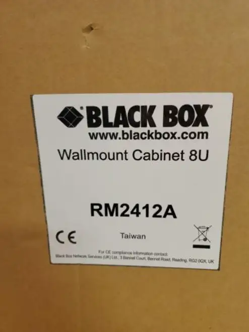 Black 8U Wallmount Cabinet 22"W X 23.6"D M6 50-Lb. Capacity - Rm2412A