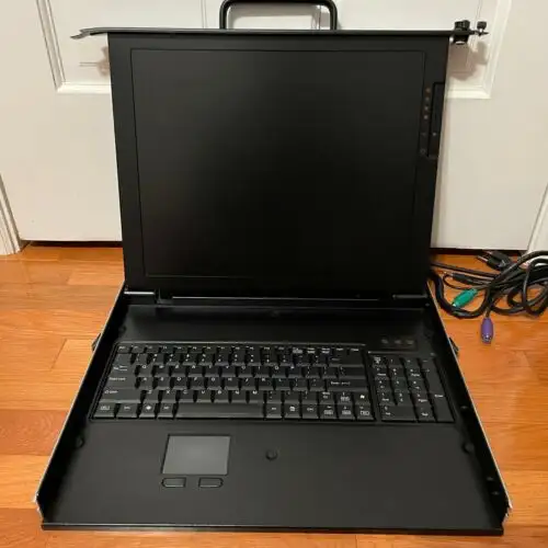 Acnodes Kd9170 17'' Industrial Lcd¬†Monitor Keyboard Drawer W/ Cords & Rails