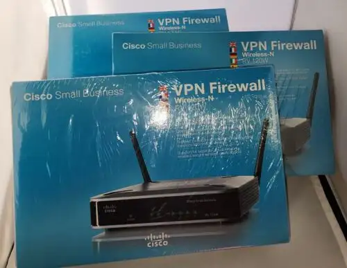 3 X Cisco Vpn Firewall - Wireless-N Router 4Port ( Rv 120W ) - Non-Usa