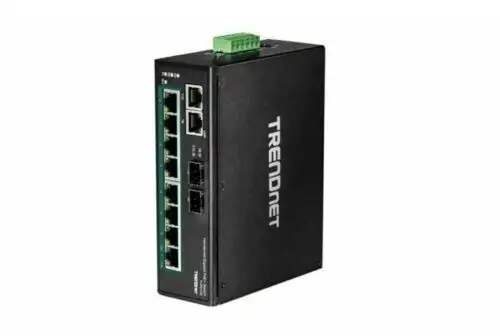 New Trendnet Ti-Pg102 10-Port Hardened Industrial Gigabit Poe+ Din-Rail Network