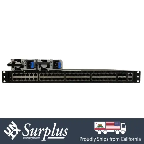 Quantamesh T1048-Lb9 48 Port 1G Rj45 Switch Front-Back 2Xpsu W/Ears 4X10G Sfp+