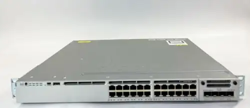 Cisco Ws-C3850-24T 24-Port Gigabit Switch W/ Pwr-C1-350Wac & Dual C3850-Nm-4-1G
