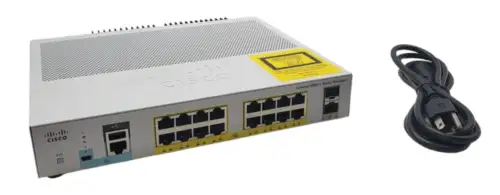 Cisco Ws-C2960L-Sm-16Ps 16 X Gigabit Rj45 Poe+Ports & 2 X 1G Sfp Switch +Ac Cord