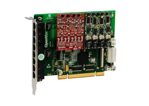 vox A810P11 8 Port Analog Pci Card Base Board + 1 Fxs400 + 1 Fxo400