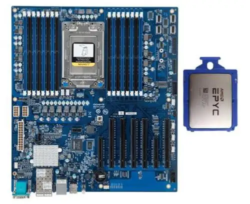 Carte mère Amd Epyc 7551P Cpu E-Atx Sp3 Gigabyte Mz31-Ar0 64 Threads Ddr4