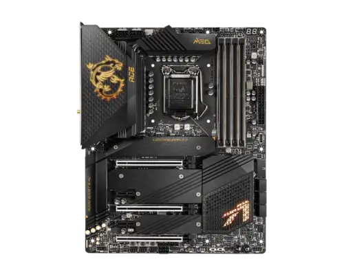 Msi Meg Z590 Ace Motherboard Intel Z590 Lga 1200 4X Ddr4 Atx 4X M.2 Usb 3.2