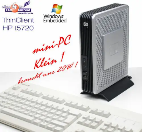 Small Pc Hp T5720 T-5720 Amd1500 +Rs-232 Lpt 6X Usb Gigabit Lan 512Mb Sdd Tc10