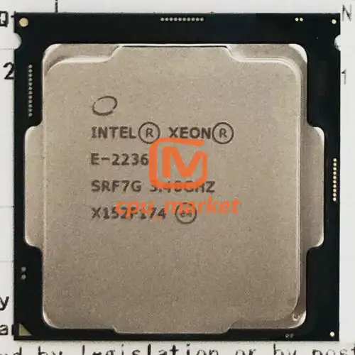 Intel Xeon E-2236 3.4-4.8Ghz 6 Core 12Mb 80W Lga1151 Cpu Processor