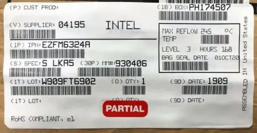 Intel Ezfm6324A Slka5 Single-Chip Wire-Speed Ethernet Switch Fm6324