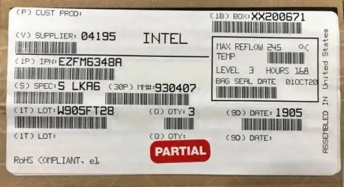 Intel Ezfm6348A Slka6 Single-Chip Wire-Speed Ethernet Switch Fm6348