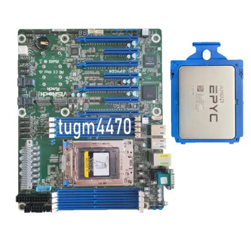 Amd Epyc 7551P+Asrock Epycd8 Scheda madre 7 Pcie Dual M2 Ssd