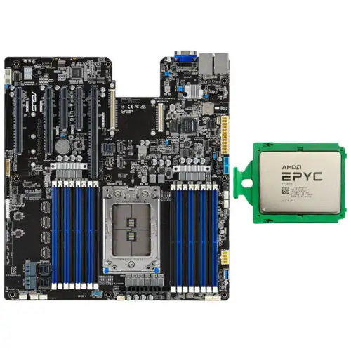 Asus Krpa-U16 Motherboard + Amd Epyc 7302P 3.0Ghz 16C/32T 7742/7702/7763/7542