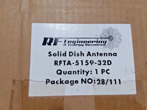 Rf Engineering Rfta-5159-32D Dual Pol Solid 3Ft Parabolic Dish 5.1-5.85Ghz 32Dbi