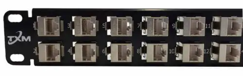 Txm Cat5E 32-Port Patch / Feed Through Panel Shielded / 1Ru / 19" - Mfg