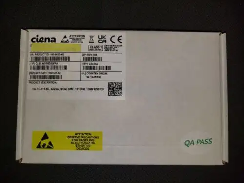 New Ciena 103.1G-111.8G 4X25G Wdm Smf 1310Nm 10Km 160-9402-900 008 Wotrd20Faa