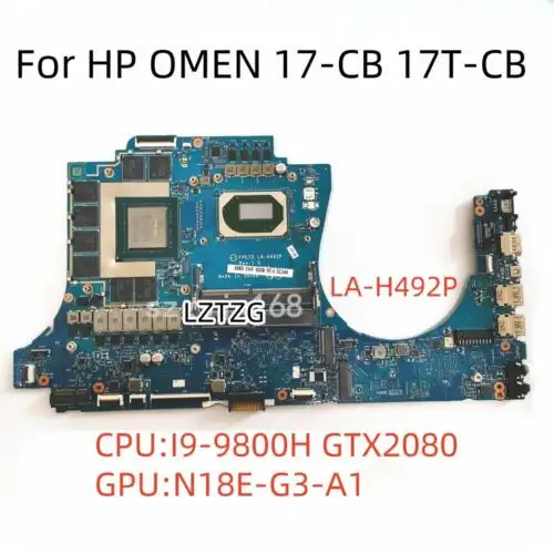 La-H492P For Hp Omen 17-Cb 17T-Cb Motherboard I9-9880H Rtx2080 Working Well