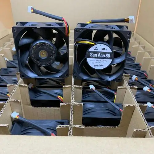 36Pcs Sanyo 9Gv0812P1F04 12V 1.5A 808038Mm 8000Rpm 4Pin Pwm Server Cooling Fan