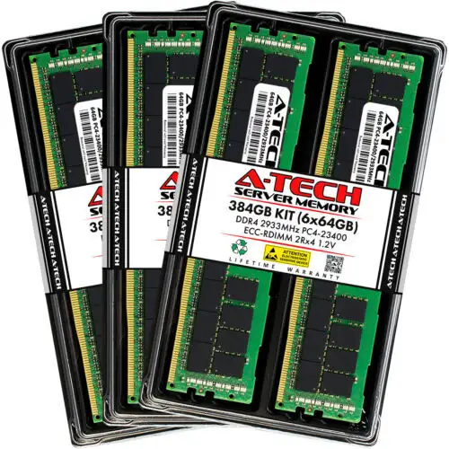 384Gb 6X 64Gb Pc4-2933 Rdimm Asus Rs700-E9-Rs12 Memory Ram