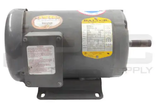 New Baldor M3564 Industrial Motor 3Ph 66 Frame 1/2Hp 208-230/460V Read