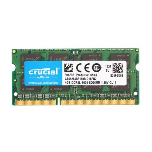 200Pcs Lot Crucial 4Gb Ddr3L 1600Mhz Pc3L-12800 1.35V Sodimm Ram Ct51264Bf160B
