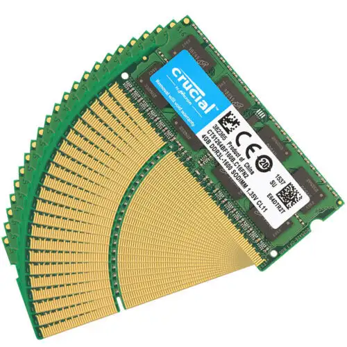 200Pcs Lot Crucial 4Gb Ddr3L 1600Mhz Pc3L-12800 1.35V Sodimm Ram Ct51264Bf160B