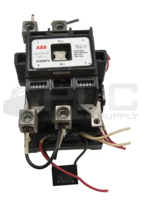 Abb Ehdb75C Drive Contactor 600Vdc 75A W/ Cal16-11A Auxiliary Contact Ehdb75