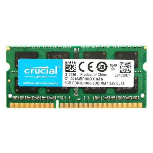 Lot 100Pcs Crucial 8Gb Ddr3L 1866Mhz Pc3L-14900 1.35V Sodimm Ram Ct102464Bf186D