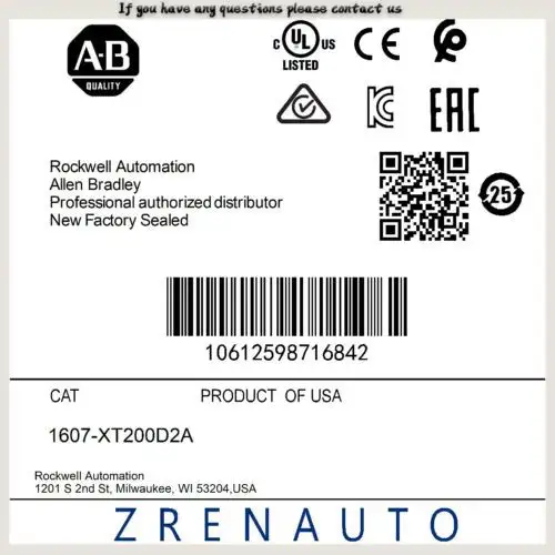 1607-Xt200D2A Allen Bradley Armorpower Dual 24Vdc Output 91W Ps #Zypl