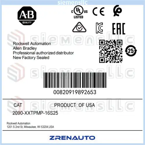 2090-Xxtpmp-16S25 Allen Bradley Mp-Series 25 M Length Power Cable #Pl