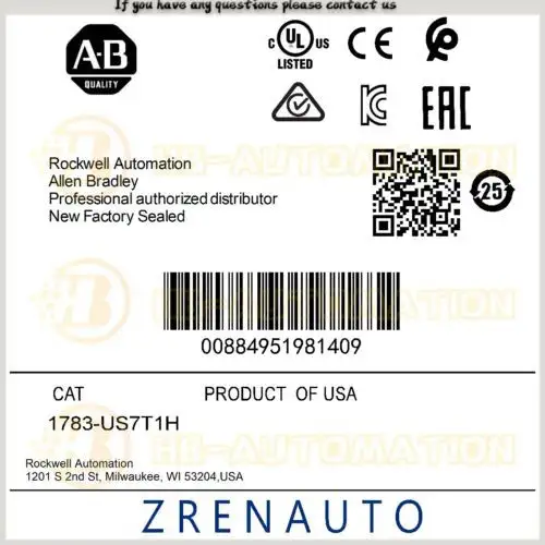 1783-Us7T1H Allen Bradley Stratix 2000 7T+1H Port Unmanaged Switch #Zypl