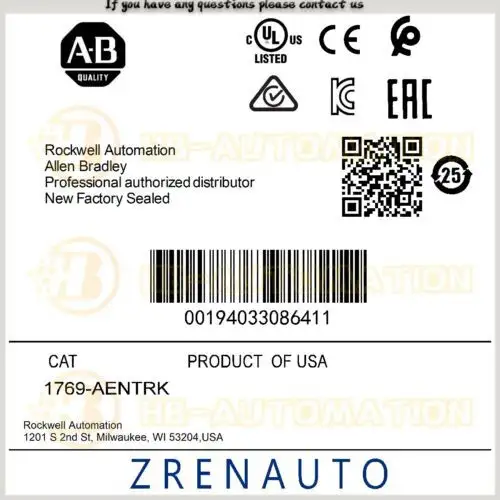 1769-Aentrk Allen Bradley 1769 Ethernet/Ip Adapter #Zypl