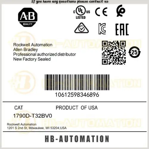 1790D-T32Bv0 Allen Bradley 32 Universal In Tb #Zypl
