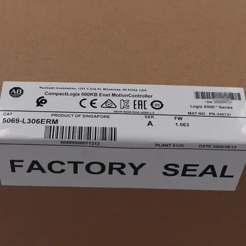 Allen-Bradley 5069-L306Erm Compactlogix 600Kb Factory Sealed Us Stock