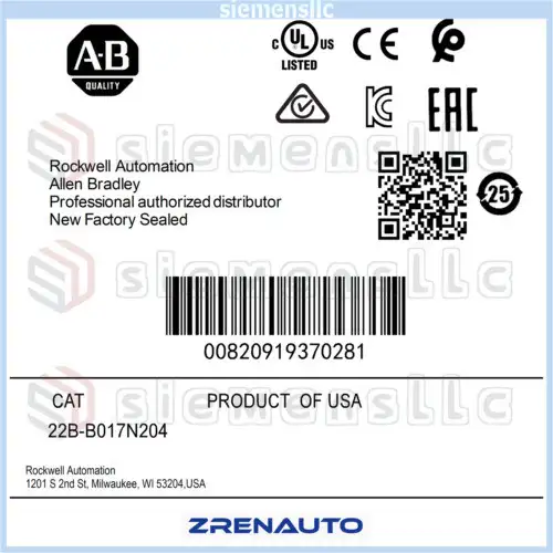 22B-B017N204 Ab Powerflex 40 3.7 Kw (5 Hp) Ac Drive Spot Goods #Pl