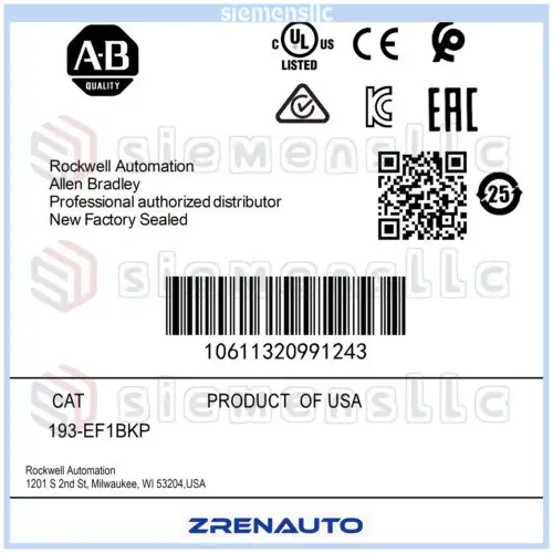 193-Ef1Bkp Ab Ef 160-400 A Iec Overload Relay Spot Goods #Pl