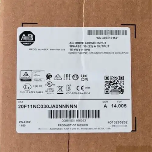 Allen Bradley 20F11Nc030Ja0Nnnnn Powerflex Air Cooled 753 Ac Drive Ab