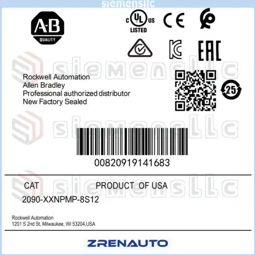 2090-Xxnpmp-8S12 Allen Bradley Mp-Series 12 M Length Power Cable #Pl