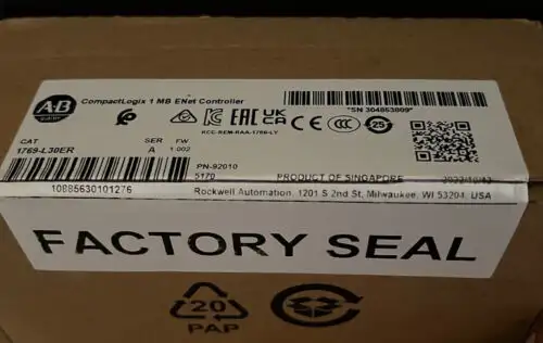1769-L30Er Allen-Bradley 1769-L30Er Compactlogix 1 Mb Enet Controller Sealed