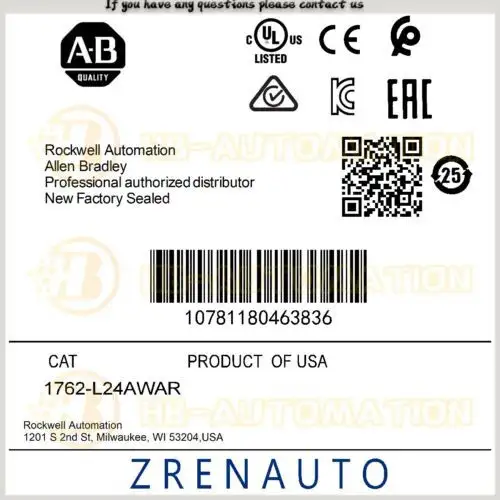 1762-L24Awar Allen Bradley Micrologix 1200 24 Point Controller #Zypl