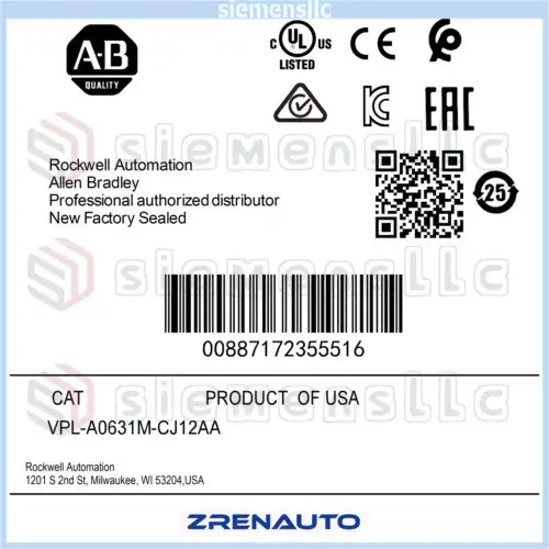 Vpl-A0631M-Cj12Aa Ab Kinetix Vp Low Inertia Servo Motor Spot Goods #Pl