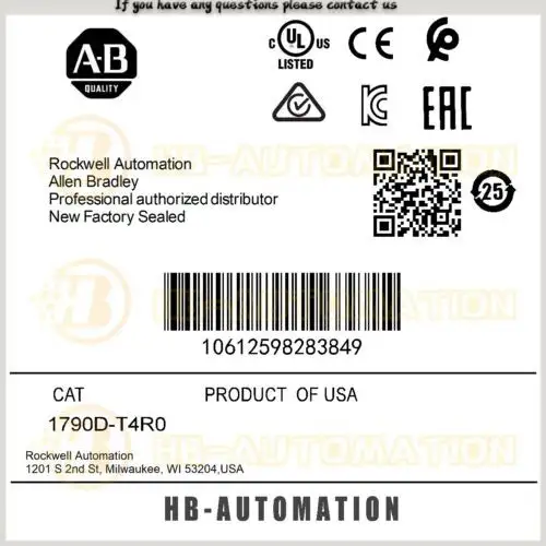 1790D-T4R0 Allen Bradley Compactblock Ldx Input Base Block #Zypl