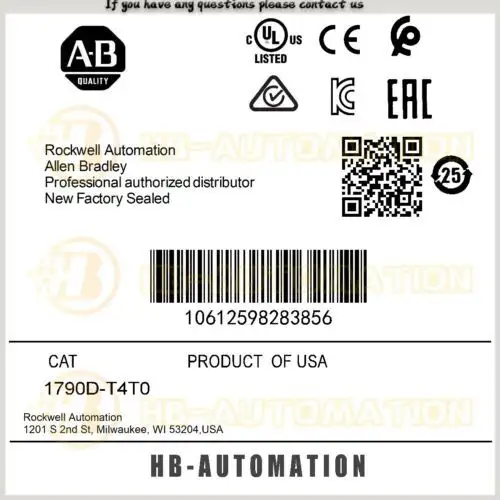 1790D-T4T0 Allen Bradley Compactblock Ldx Input Base Block #Zypl