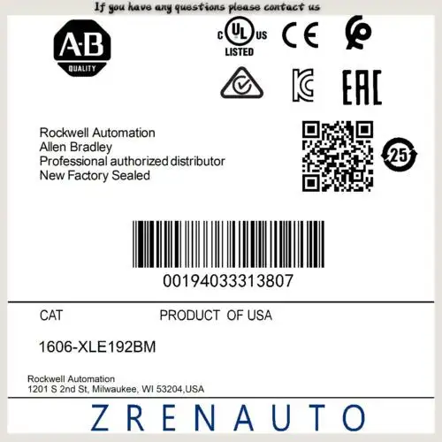 1606-Xle192Bm Allen Bradley Xle Power Supply 192W 12Vdc 16A #Zypl