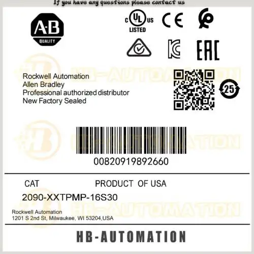 2090-Xxtpmp-16S30 Allen Bradley Mp-Series 30 M Length Power Cable #Zypl