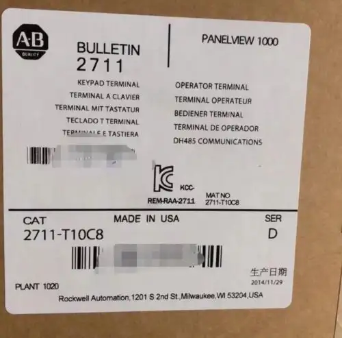 Allen-Bradley 2711T10C8 1000 Color Terminal 10.4-In Ab 2711-T10C8 Rs232