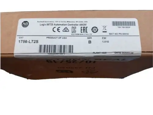 Allen Bradley 1756-L72S Series B Logix 5572S Logix 5572S Automation Controller