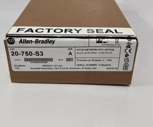 Allen Bradley 20-750-S3 /A Network Safe Torque Module Powerflex 750