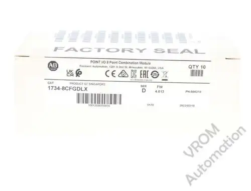 New Sealed Allen Bradley 1734-8Cfgdlxqty 10 / Point I/O 8 Point Combination Modu